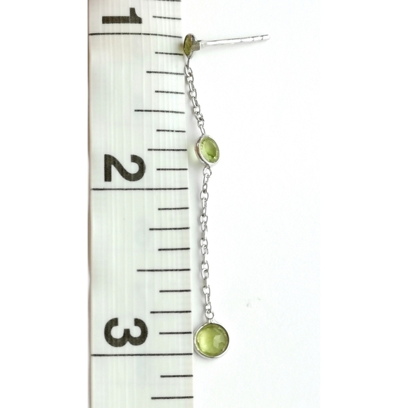 Sterling Silver 925 peridot dangle earrings 🆕 - Picture 4 of 6